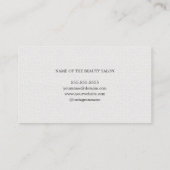 Elegant Texture White Floral Makeup Beauty Visitekaartje (Achterkant)
