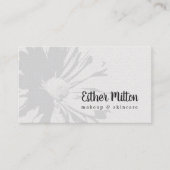 Elegant Texture White Floral Makeup Beauty Visitekaartje (Voorkant)