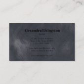Elegant Textured Grey Waterverf Professional Visitekaartje (Achterkant)