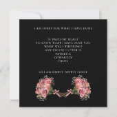 Elegant Textured Minimal Het spijt me dat ik Kaart (Voorkant)