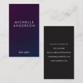 Elegant textuur Paarse blauwe gradiënt Visitekaartje (Voorkant / Achterkant)