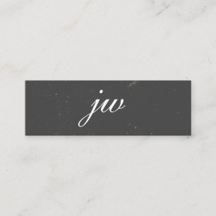 Elegant textuurmonogram mini visitekaartje