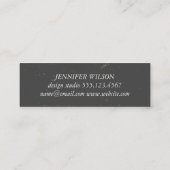 Elegant textuurmonogram mini visitekaartje (Achterkant)