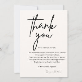 elegant thank you card bedankkaart