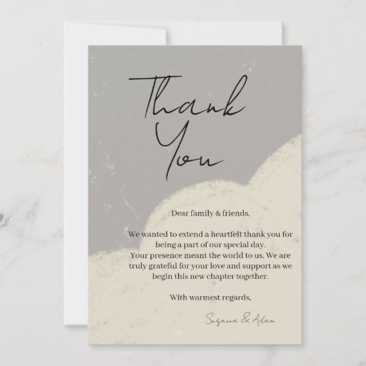 elegant thank you card bedankkaart (Voorkant)