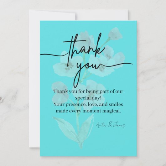 Elegant Thank You Card Bedankkaart (Voorkant)
