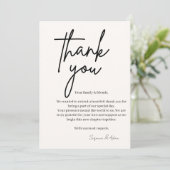 elegant thank you card bedankkaart (Staand voorkant)