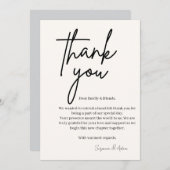 elegant thank you card bedankkaart (Voorkant / Achterkant)