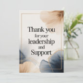 Elegant Thank You Card for Boss Bedankkaart (Staand voorkant)