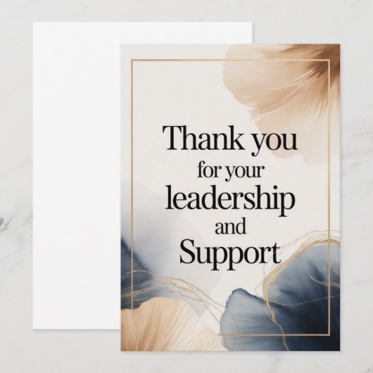 Elegant Thank You Card for Boss Bedankkaart (Voorkant / Achterkant)