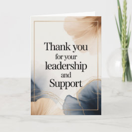 Elegant Thank You Card for Boss Kaart