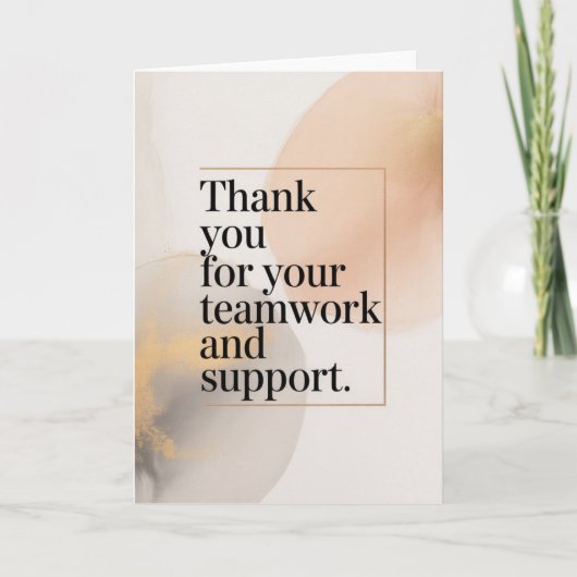 Elegant Thank You Card for Coworker Kaart (Voorkant)