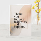 Elegant Thank You Card for Coworker Kaart (Gele Bloem)