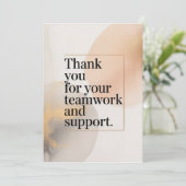 Elegant Thank You Card for Coworker Kaart (Staand voorkant)