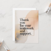 Elegant Thank You Card for Coworker Kaart (Voorkant / Achterkant in situ)
