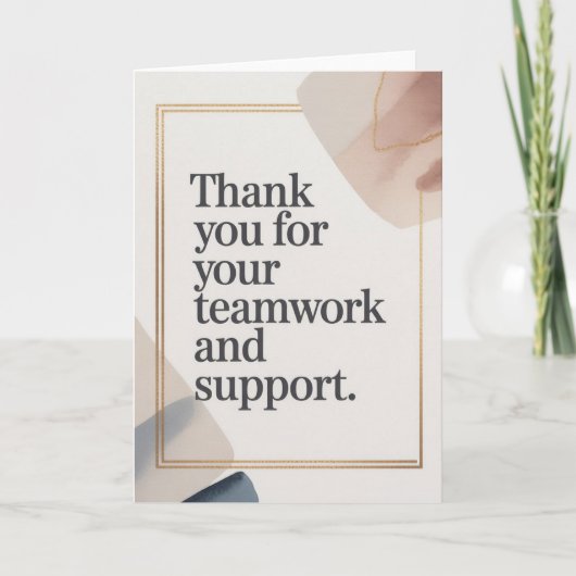 Elegant Thank You Card for Coworker Kaart (Voorkant)