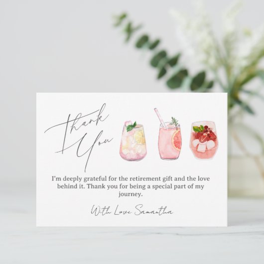 Elegant Thank You Card For Retirement Gifts (Staand voorkant)