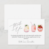 Elegant Thank You Card For Retirement Gifts (Voorkant / Achterkant)
