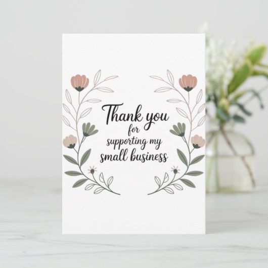 Elegant Thank You Card for Small Business Packagin Bedankkaart (Staand voorkant)