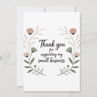 Elegant Thank You Card for Small Business Packagin Bedankkaart