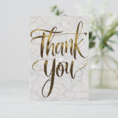 Elegant 'Thank you': een echt tijdloos ontwerp Bedankkaart (Staand voorkant)