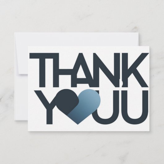 Elegant 'Thank you': een echt tijdloos ontwerp Bedankkaart (Achterkant)