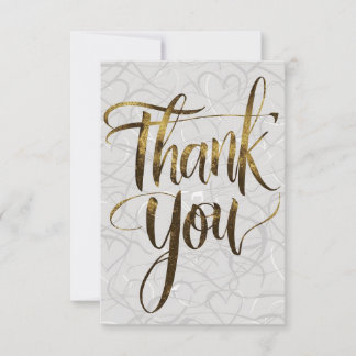 Elegant 'Thank you': een echt tijdloos ontwerp Bedankkaart