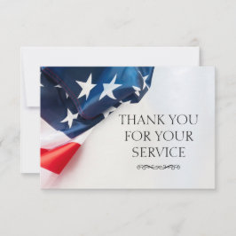 Elegant Thank You Military Veteran Flag Cards Bedankkaart