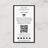 Elegant Thank You Support Small Business  Visitekaartje (Achterkant)