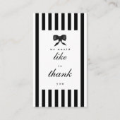 Elegant Thank You Support Small Business  Visitekaartje (Voorkant)