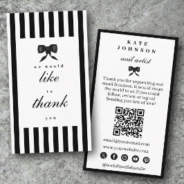 Elegant Thank You Support Small Business  Visitekaartje