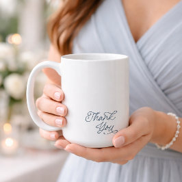 Elegant Thank You Wedding Favor Mug Koffiemok