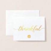 Elegant Thankful Company Business - Hartelijk dank Folie Kaarten (Voorkant met envelop)