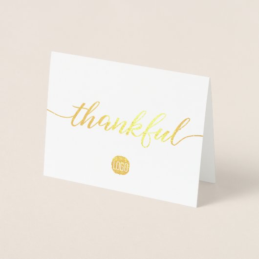 Elegant Thankful Company Business - Hartelijk dank Folie Kaarten (Voorkant)