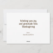 Elegant Thankful Grateful Blessed Autumn Fruit Feestdagenkaart (Achterkant)