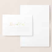 Elegant Thankful Script Personalized thank you  Folie Kaarten (Display)