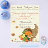 Elegant Thanksgiving COMMUNAUTAIRE GEBEURTENIS DIN Flyer (Enkel)