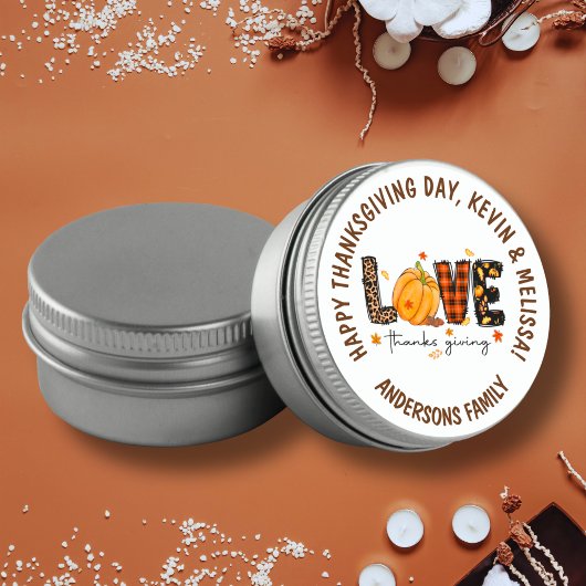 Elegant Thanksgiving Day Classic Round Sticker