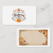 Elegant Thanksgiving Day Enclosure Card  Informatiekaartje (Voorkant / Achterkant)