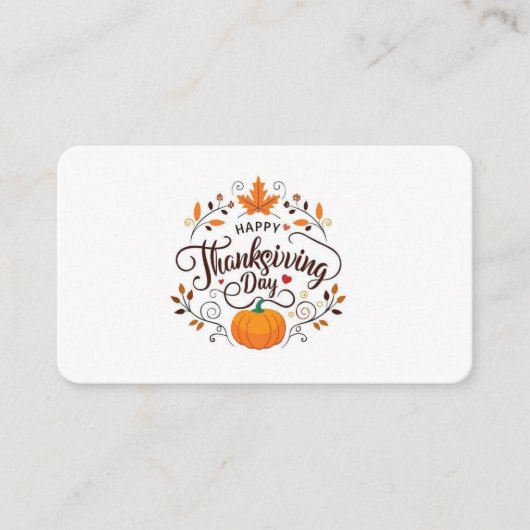 Elegant Thanksgiving Day Enclosure Card  Informatiekaartje (Voorkant)