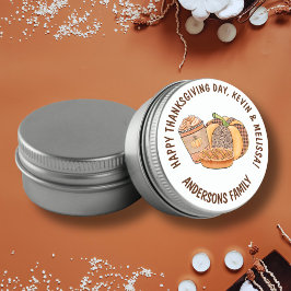 Elegant Thanksgiving Day Ronde Sticker