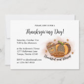 Elegant Thanksgiving Day Uitnodiging (Voorkant)
