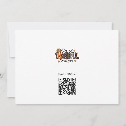 Elegant Thanksgiving Day Uitnodiging (Achterkant)