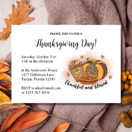Elegant Thanksgiving Day Uitnodiging