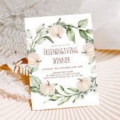 Elegant Thanksgiving Diner Friendsgiving Feest Kaart