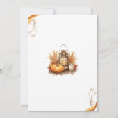 Elegant Thanksgiving-diner Kaart (Achterkant)