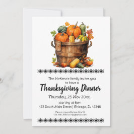 Elegant Thanksgiving diner Kaart