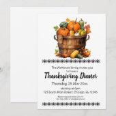 Elegant Thanksgiving diner Kaart (Voorkant / Achterkant)