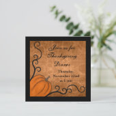 Elegant Thanksgiving diner Kaart (Staand voorkant)