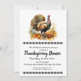 Elegant Thanksgiving diner Kaart
